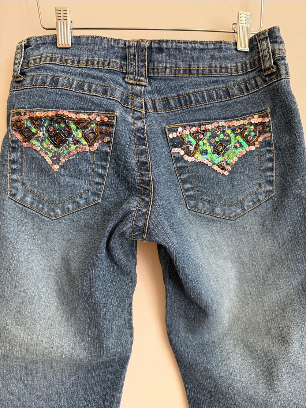 Angels Cropped Jeans in Medium Blue Wash